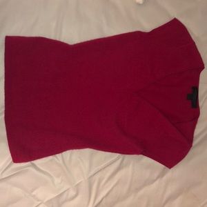 Hot pink short sleeve sweater